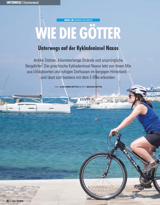 NAXOS PRAISED FOR CYCLING TOURISM IN ARTICLE BY TOP GERMAN MAGAZINE!