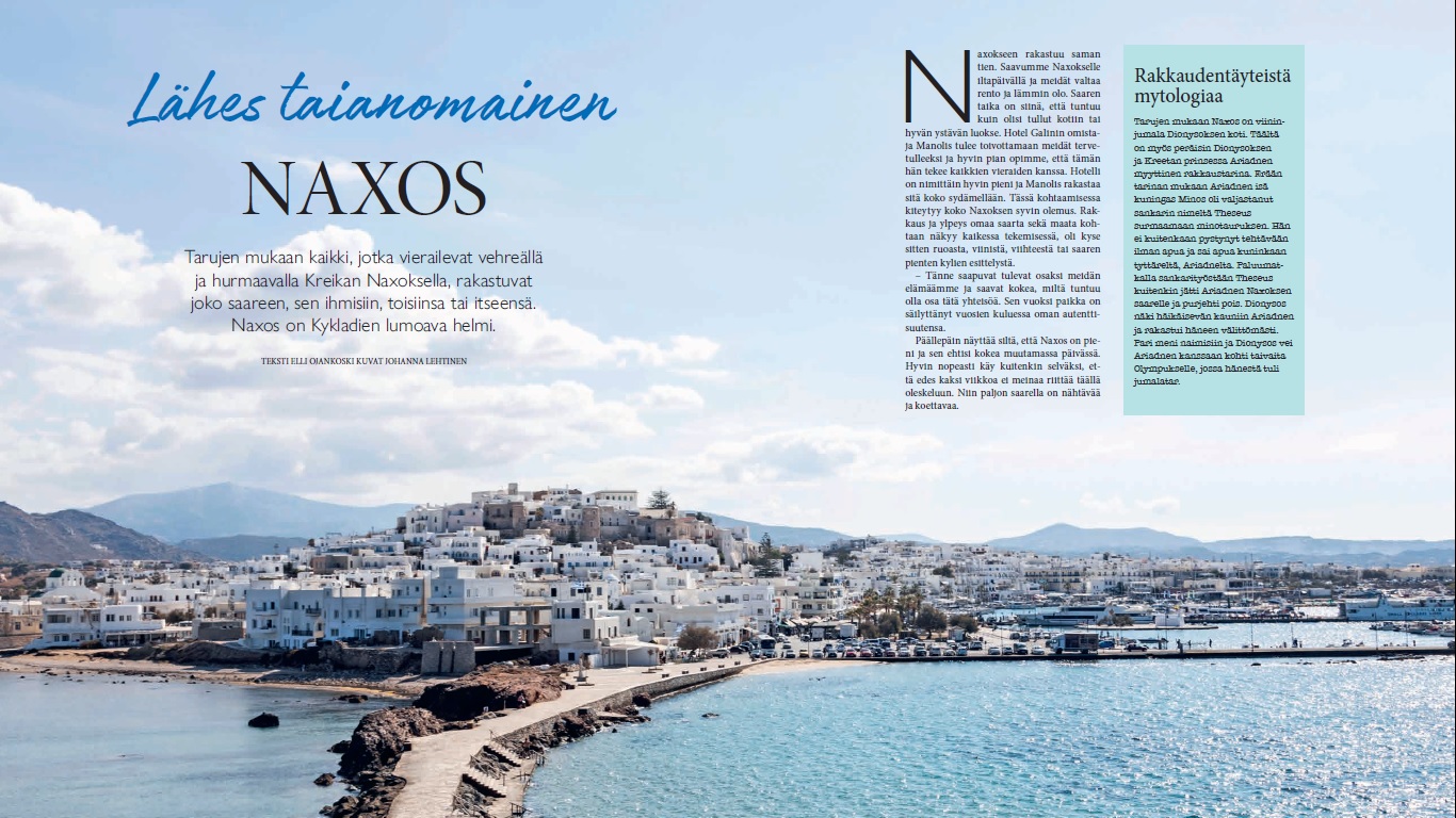 Greece and Naxos, ideal wedding destinations for tourists from Finland!