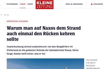 Austrian media praise Naxos and new sports events!