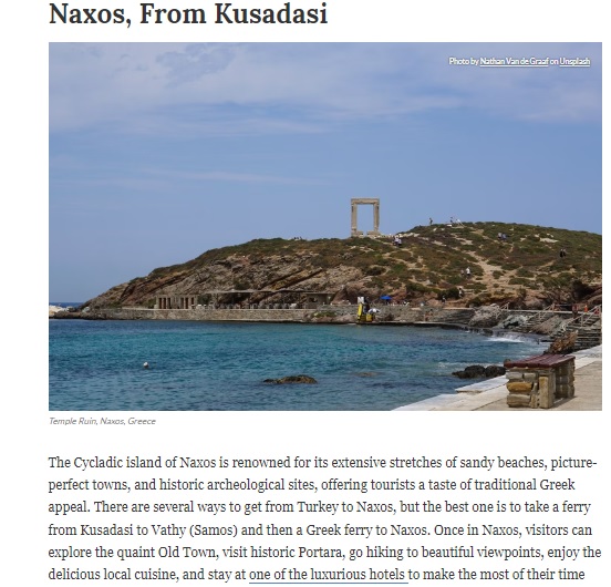 Travel.com: Naxos among the best 16 islands that make Greece a top destination!